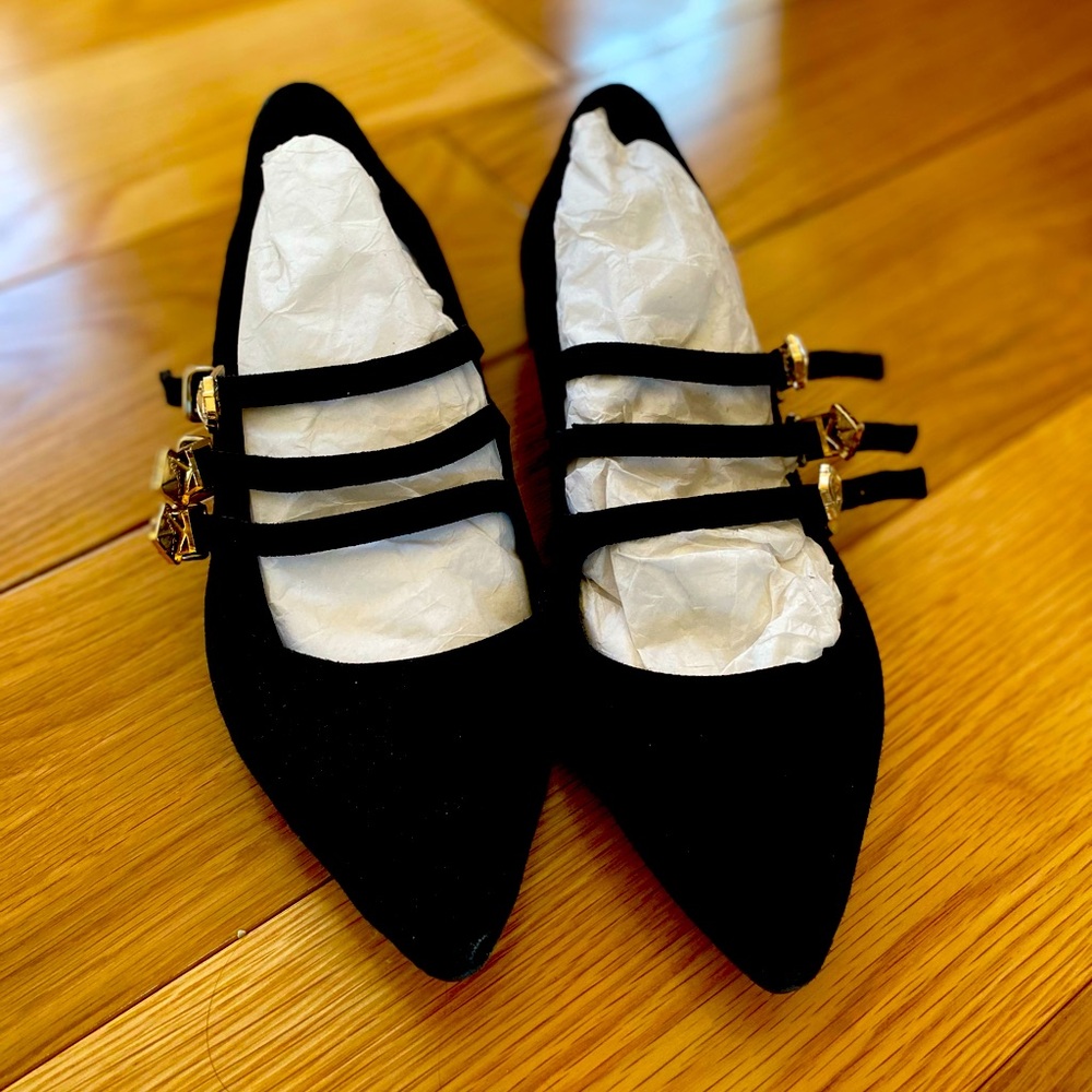 Suede Mary Jane. Made in Spain. Size 8.5